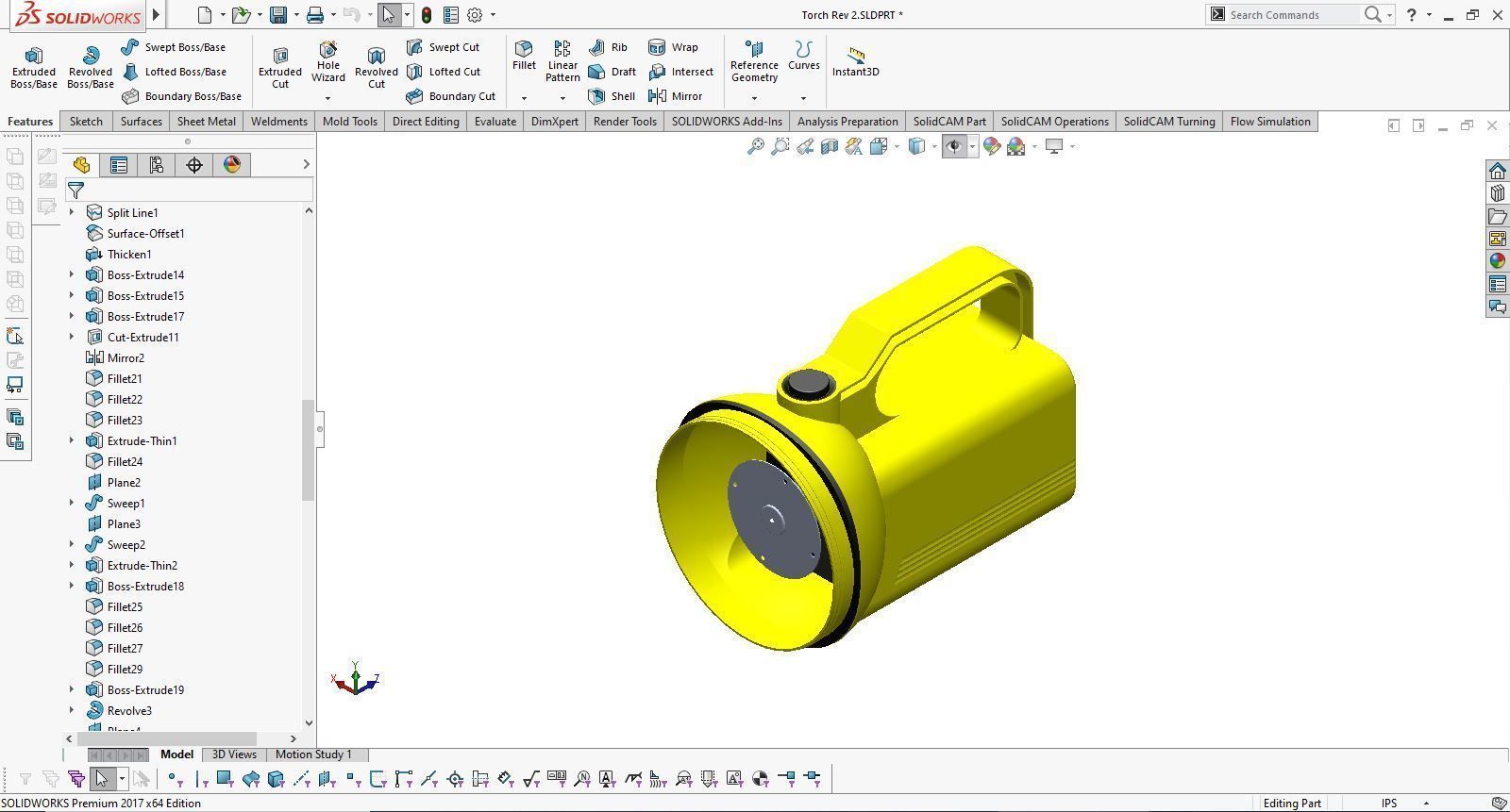 LED torch 6V 3D model_3