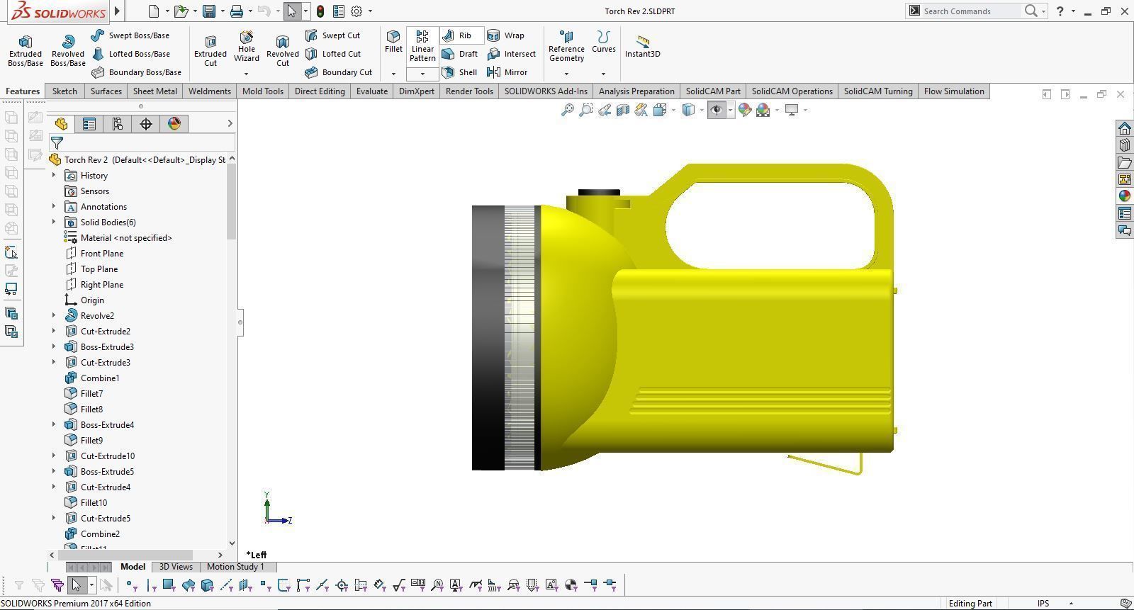 LED torch 6V 3D model_6