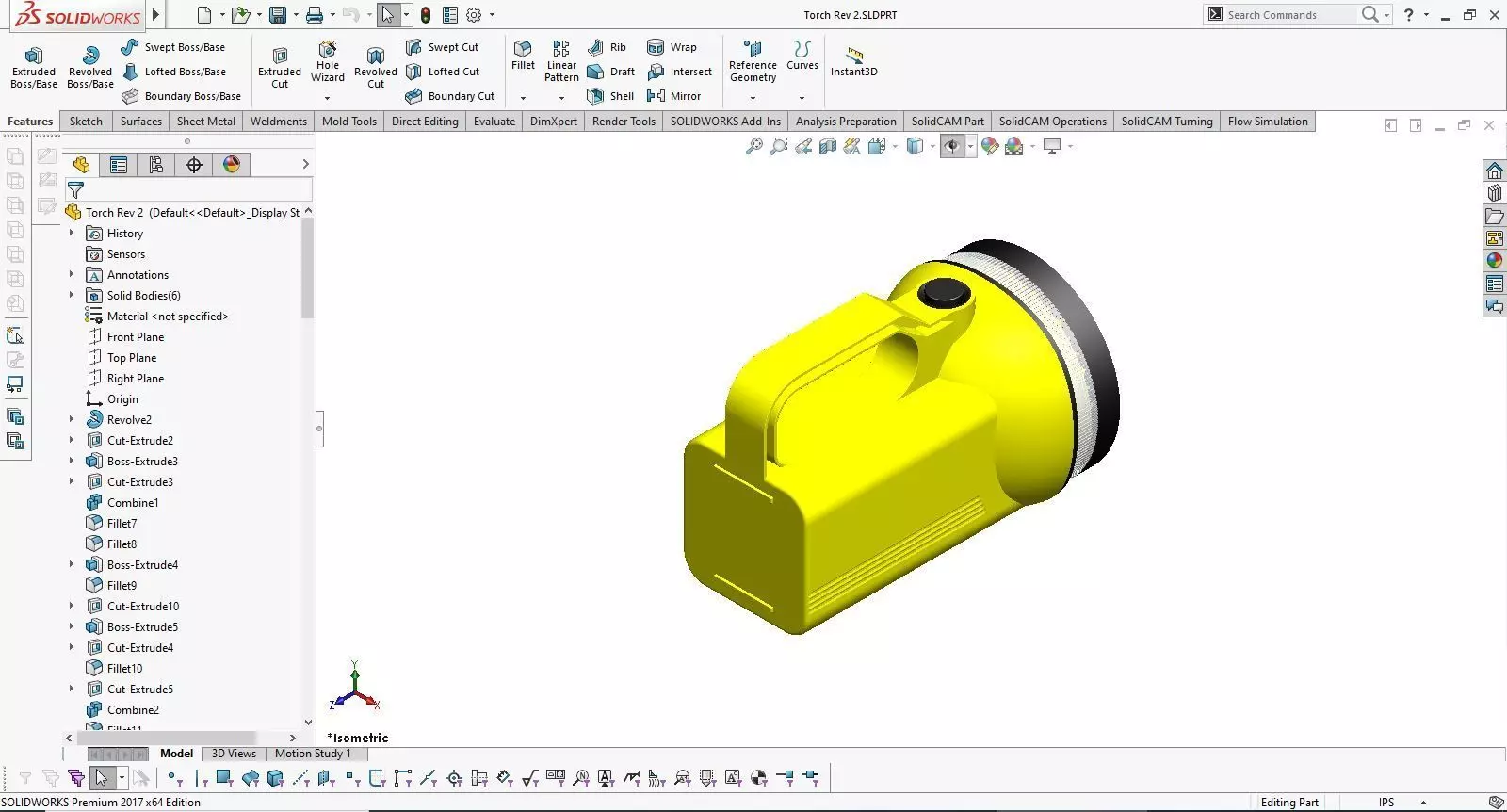 LED torch 6V 3D model_0