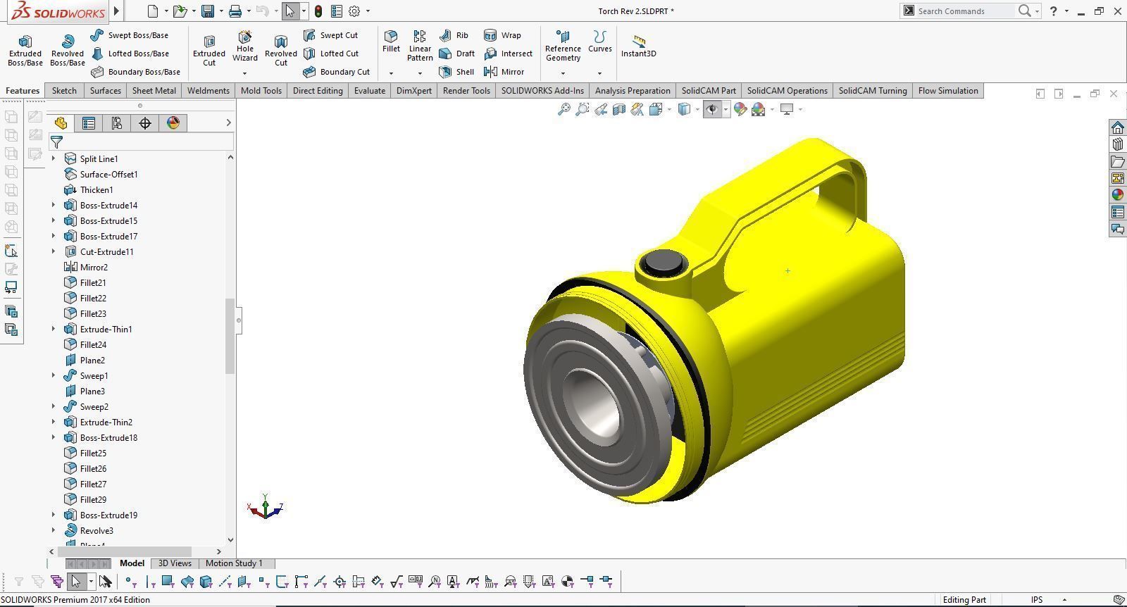 LED torch 6V 3D model_2