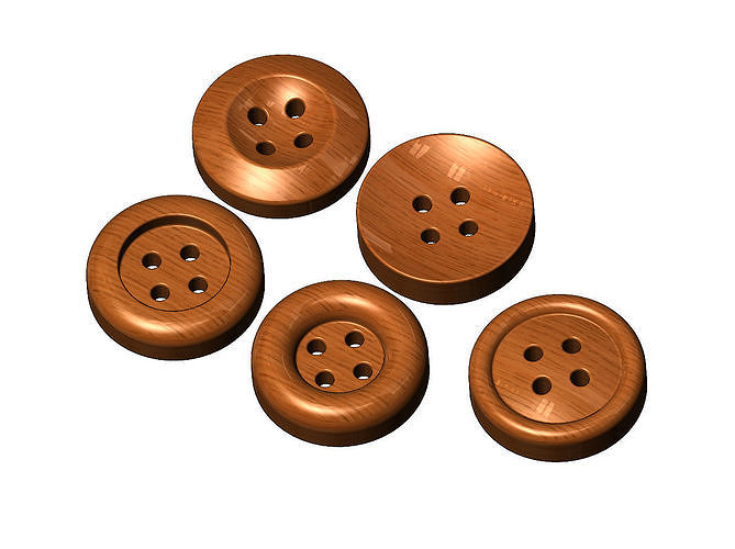 Sewing buttons decorative relief 3D print model