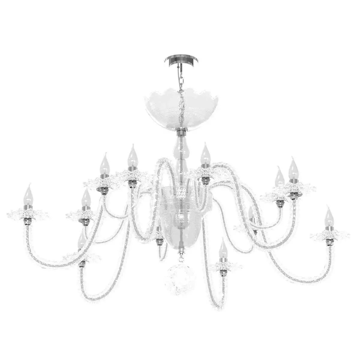 Murano Glass Chandelier 3D model_0