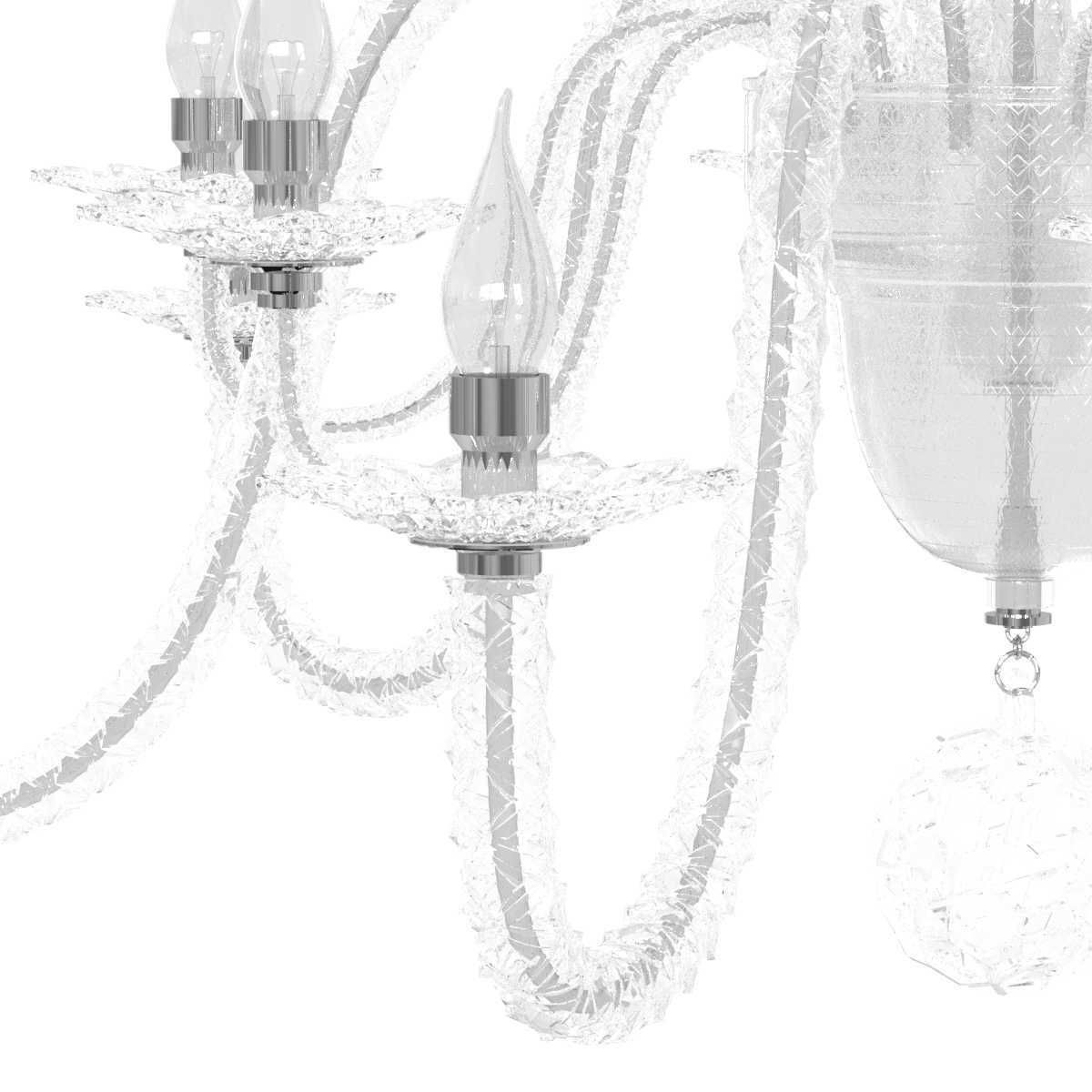 Murano Glass Chandelier 3D model_4