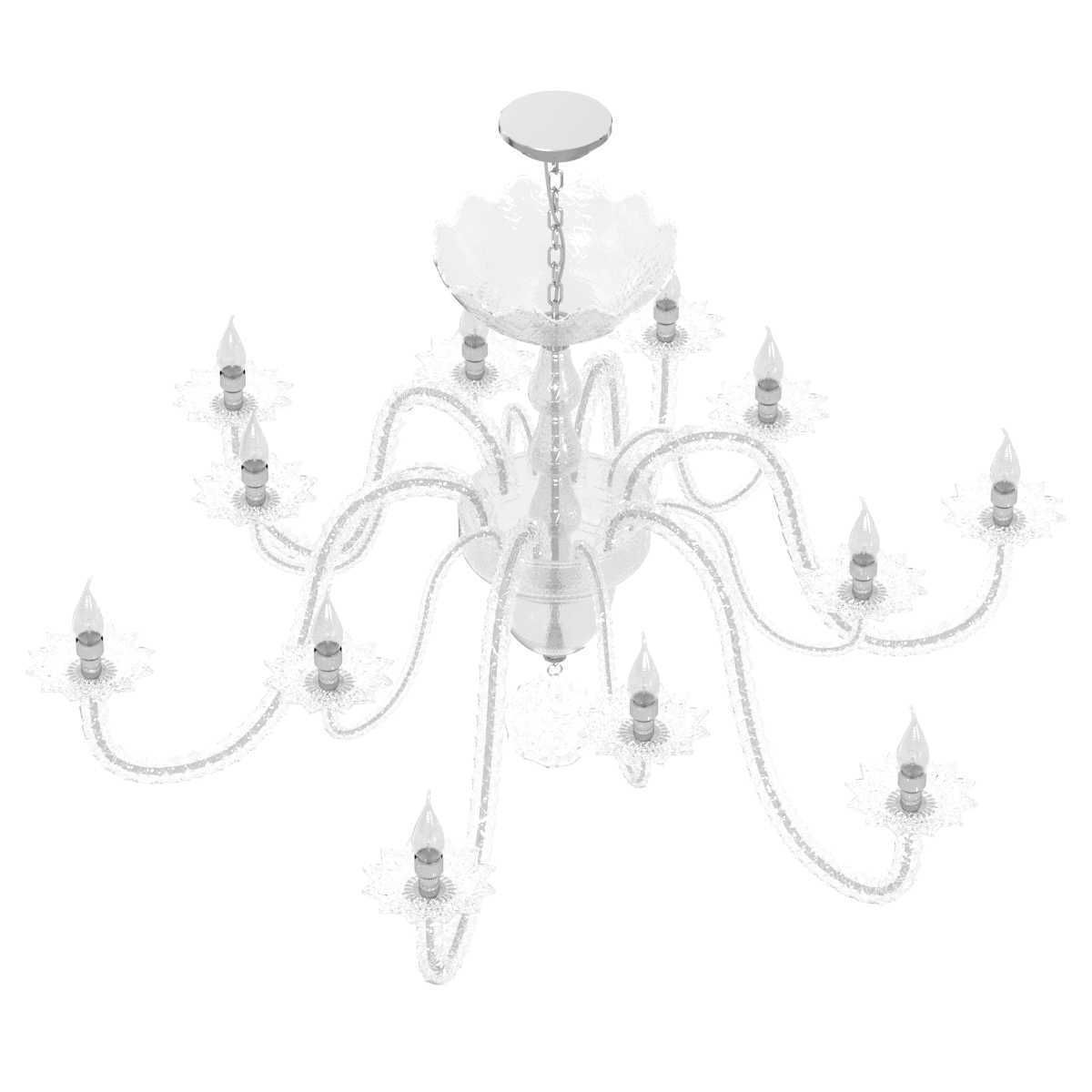 Murano Glass Chandelier 3D model_2
