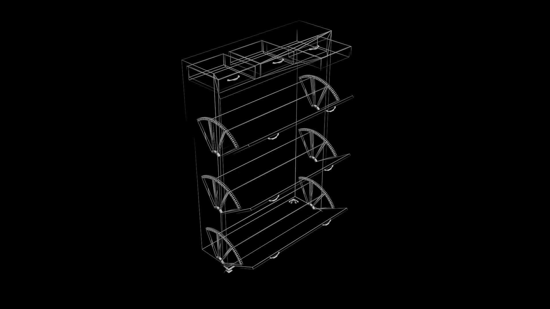 SHOES CABINET 3D model_5