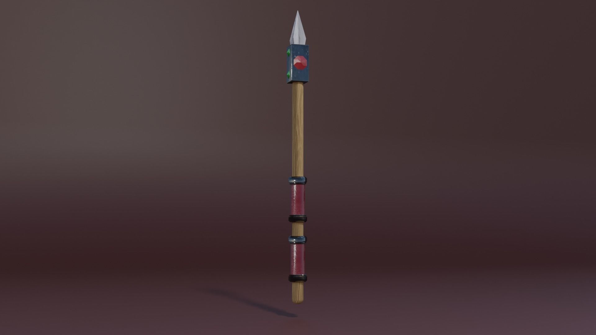 Stone weapons set Low-poly 3D model_7