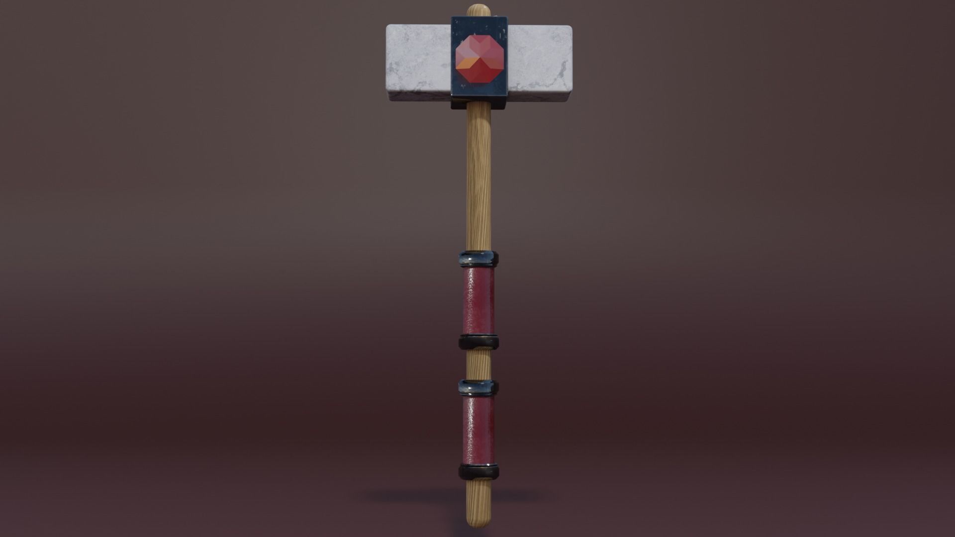 Stone weapons set Low-poly 3D model_5