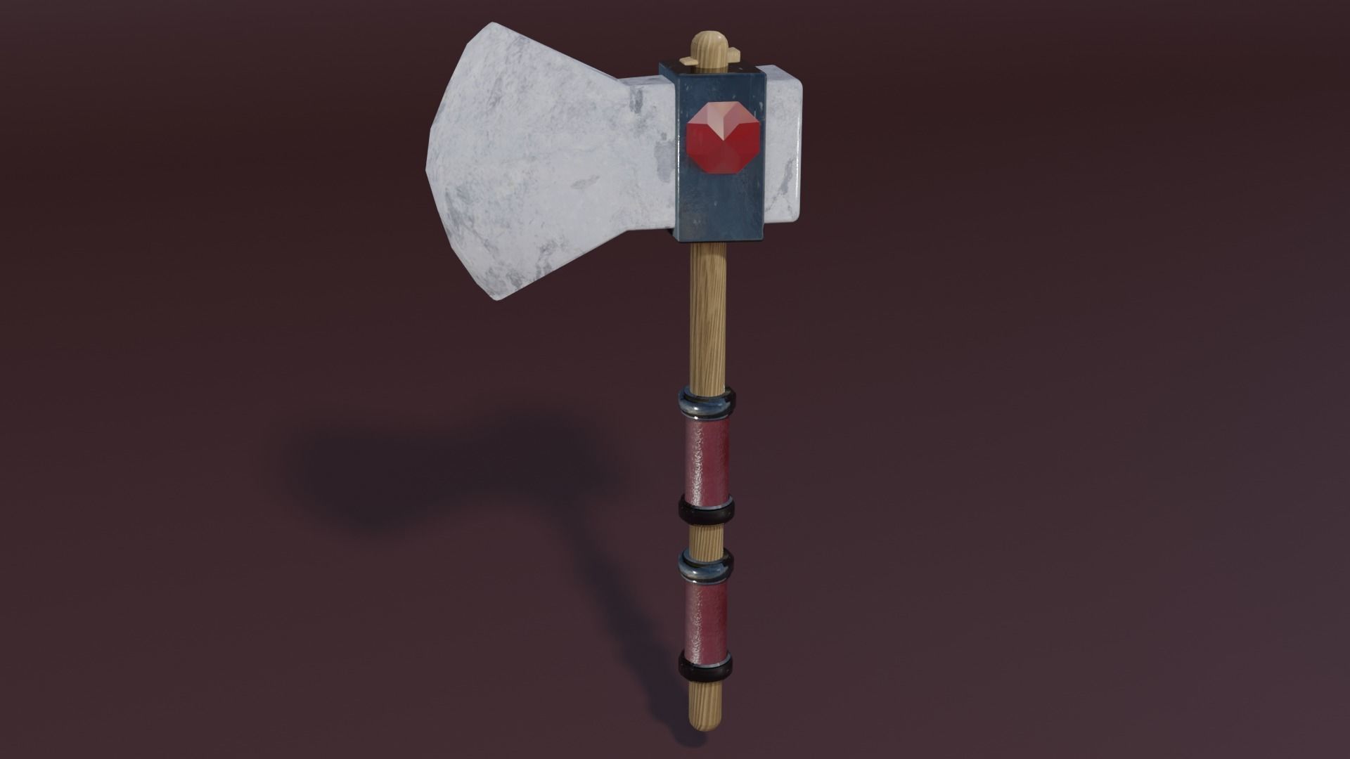 Stone weapons set Low-poly 3D model_3