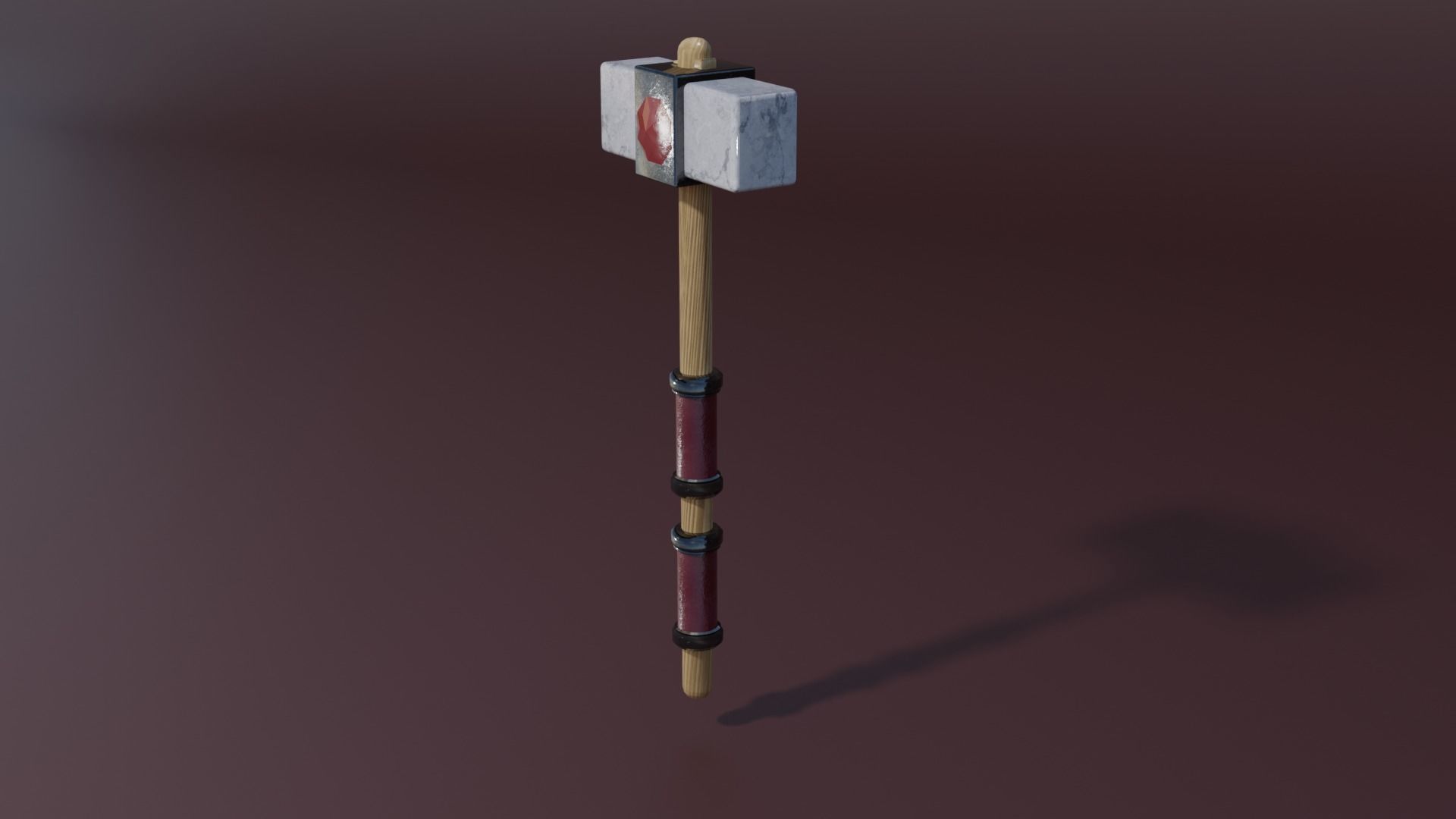 Stone weapons set Low-poly 3D model_6