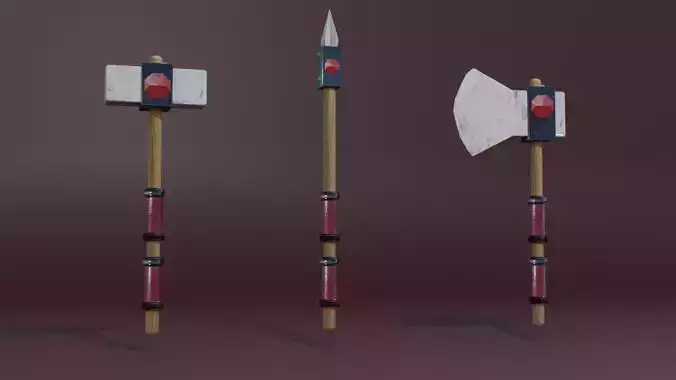 Stone weapons set