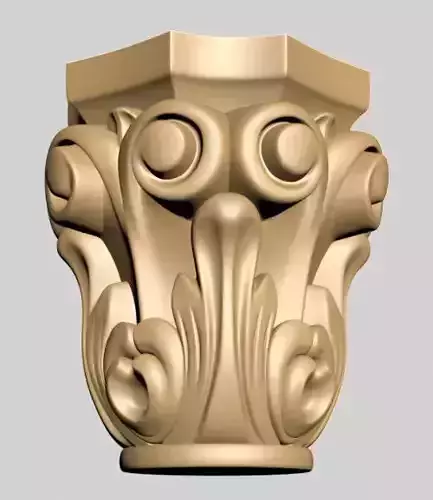 Capitel ornately carved column