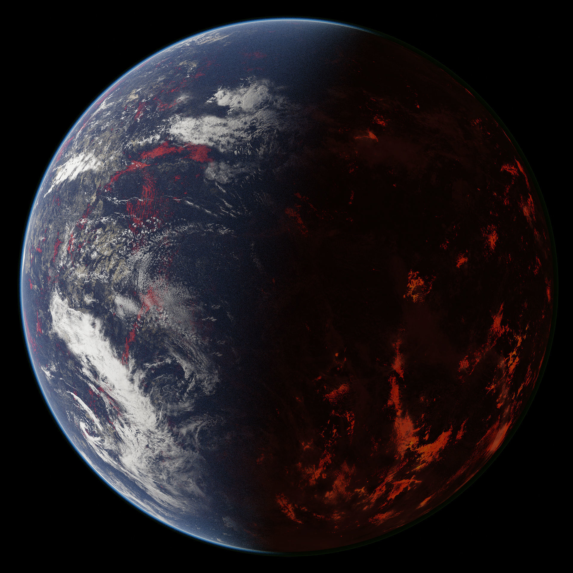 Planet Terakuul Volcanic 12K 3D model_6