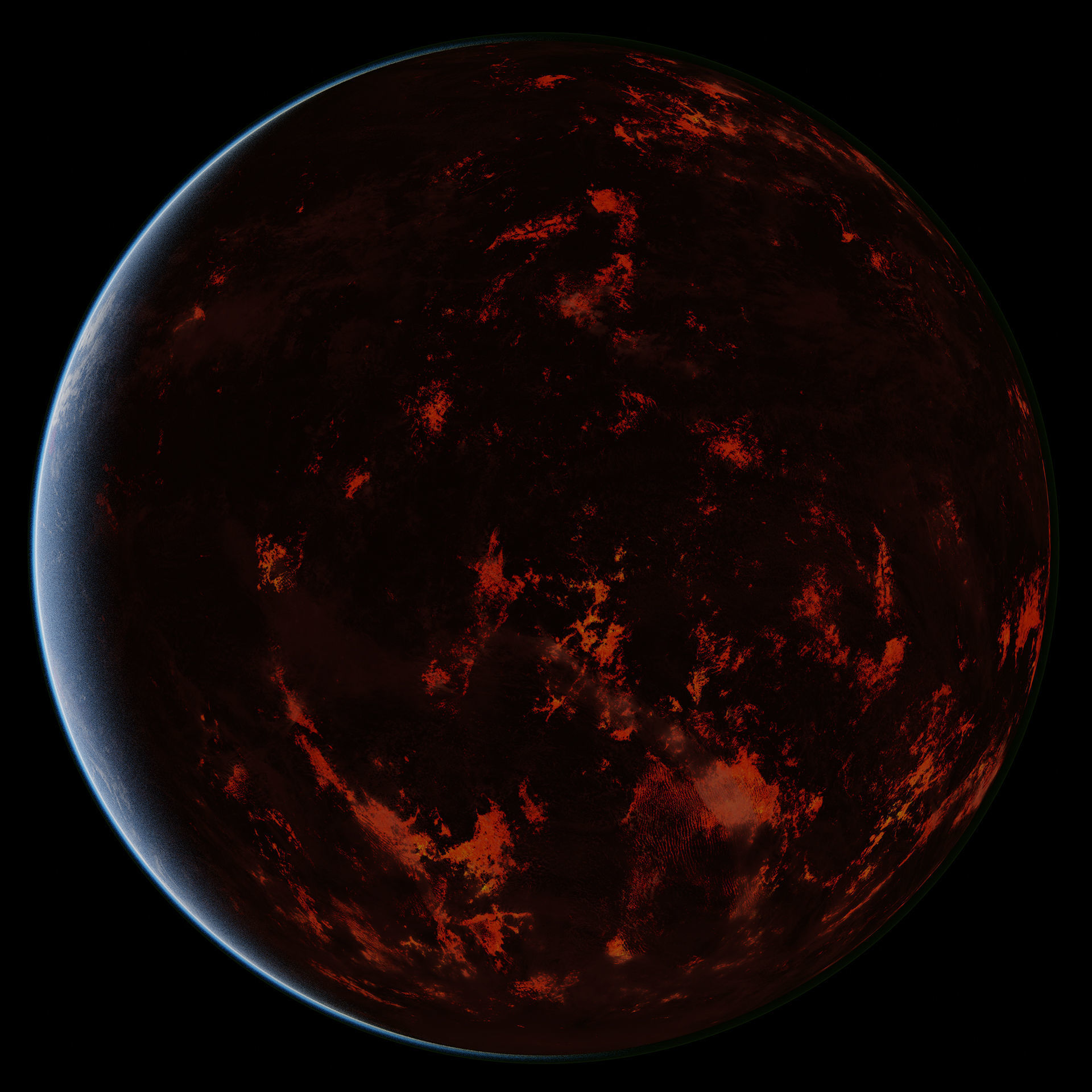 Planet Terakuul Volcanic 12K 3D model_7
