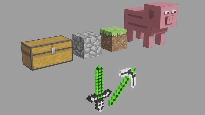 minecraft pack  Low-poly 3D model
