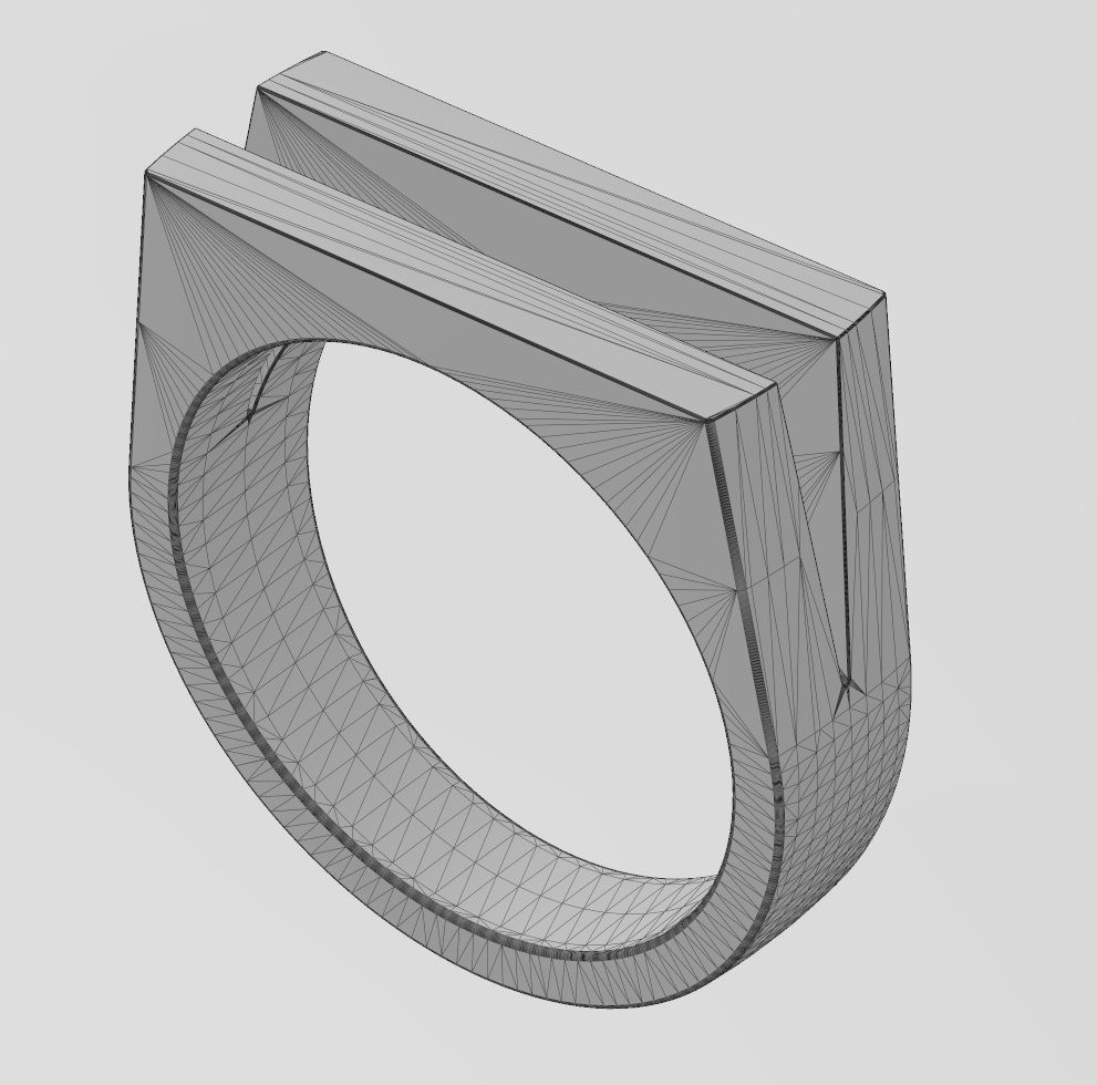 Split rectangular fashion band US size 4to10 3D print model_12