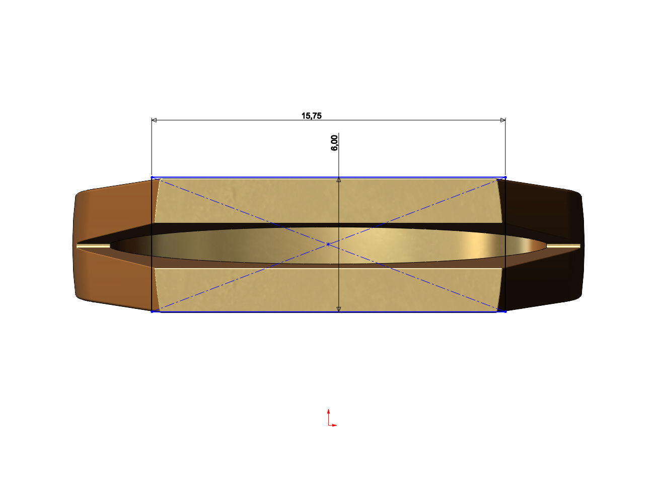 Split rectangular fashion band US size 4to10 3D print model_5