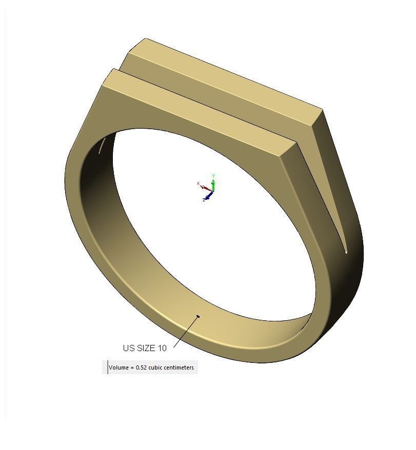 Split rectangular fashion band US size 4to10 3D print model_10