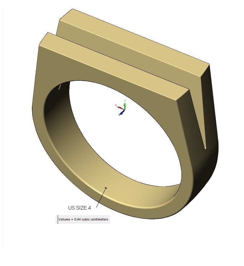 Split rectangular fashion band US size 4to10 3D print model_9