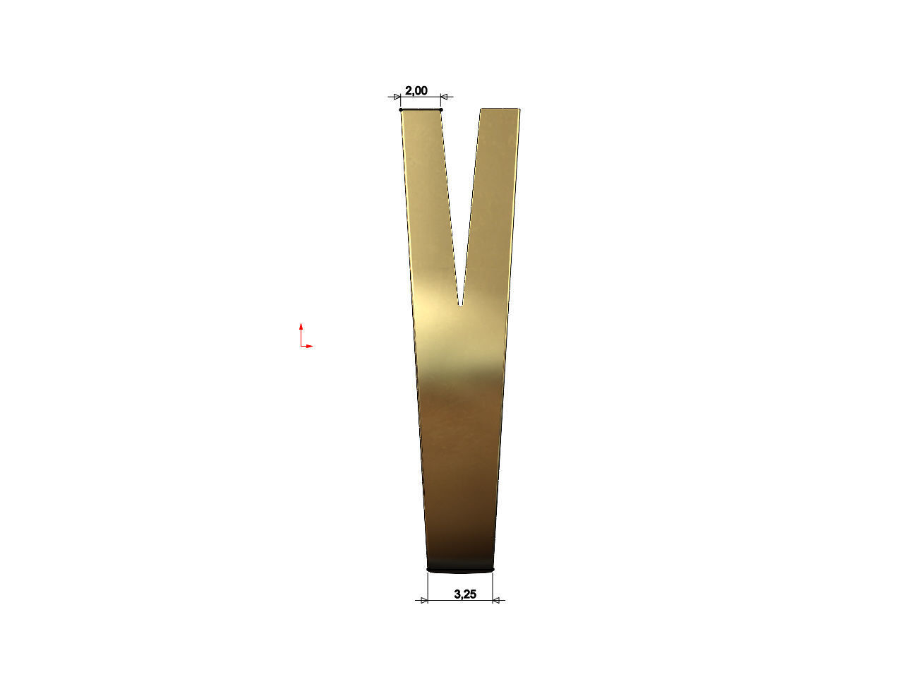 Split rectangular fashion band US size 4to10 3D print model_6