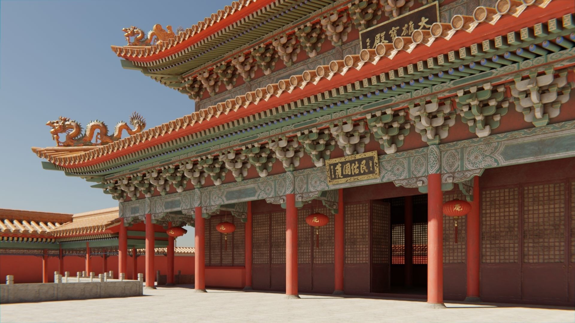 3D model Asian Modular Temple VR / AR / low-poly | CGTrader