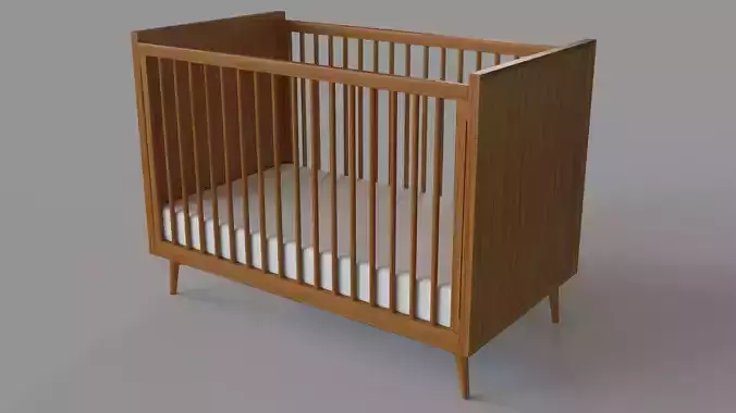 Mid-Century Convertible Crib Acorn