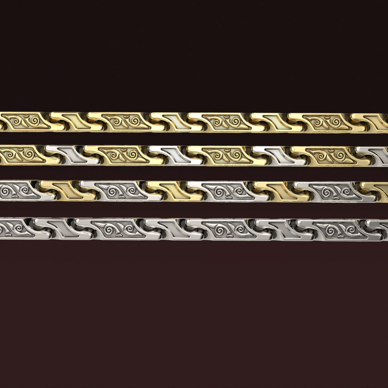 N192T05 Chain elements 3D print model_3