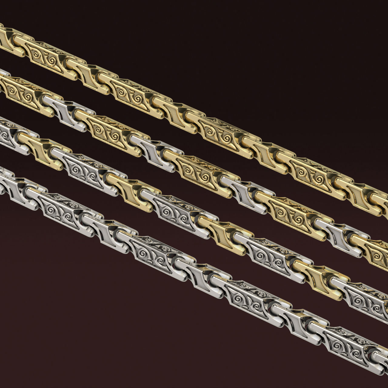 N192T05 Chain elements 3D print model_1