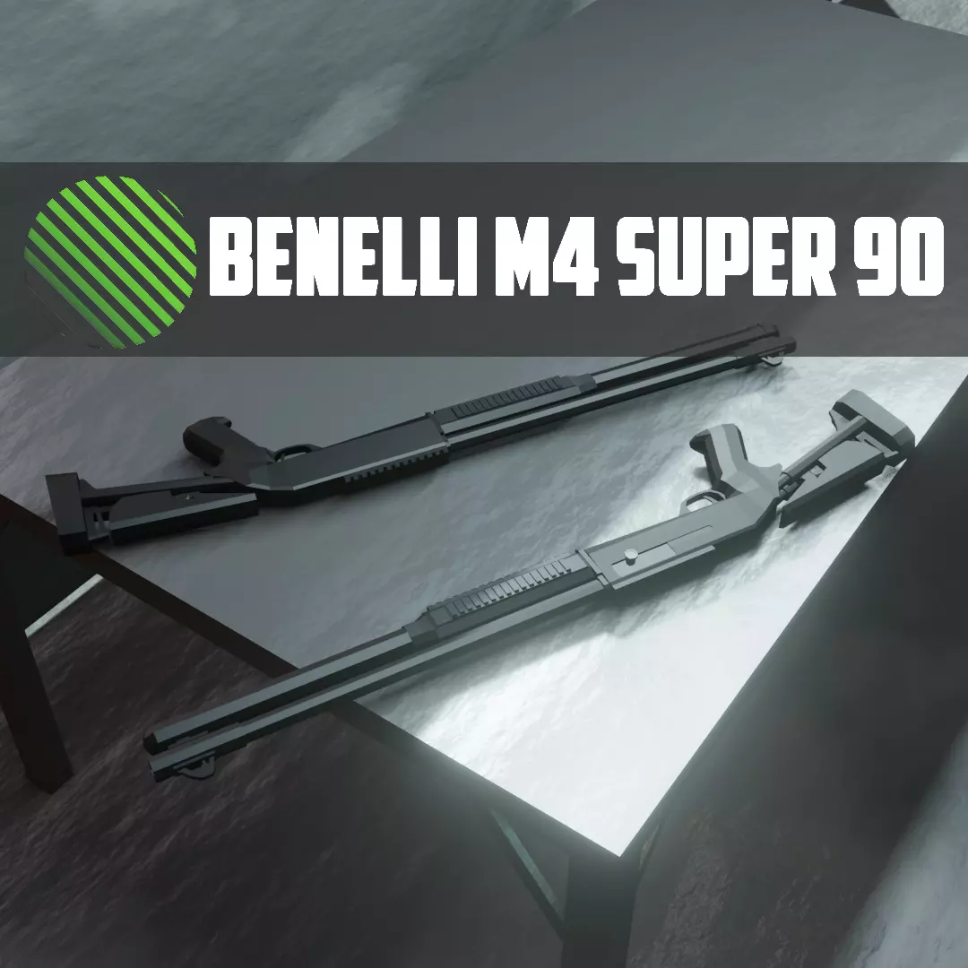 benelli m4 super 90 Low-poly 3D model
