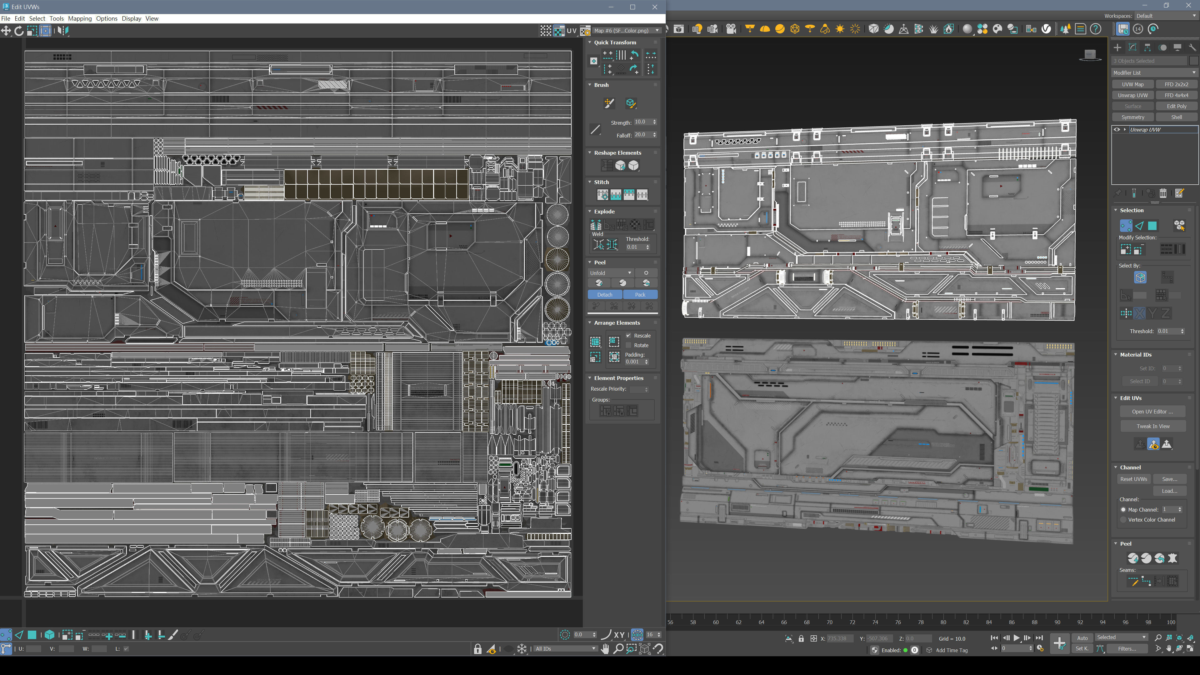Sci-Fi Architecture Panels Kit Vol 02 Walls-PBR Low-poly 3D model_14