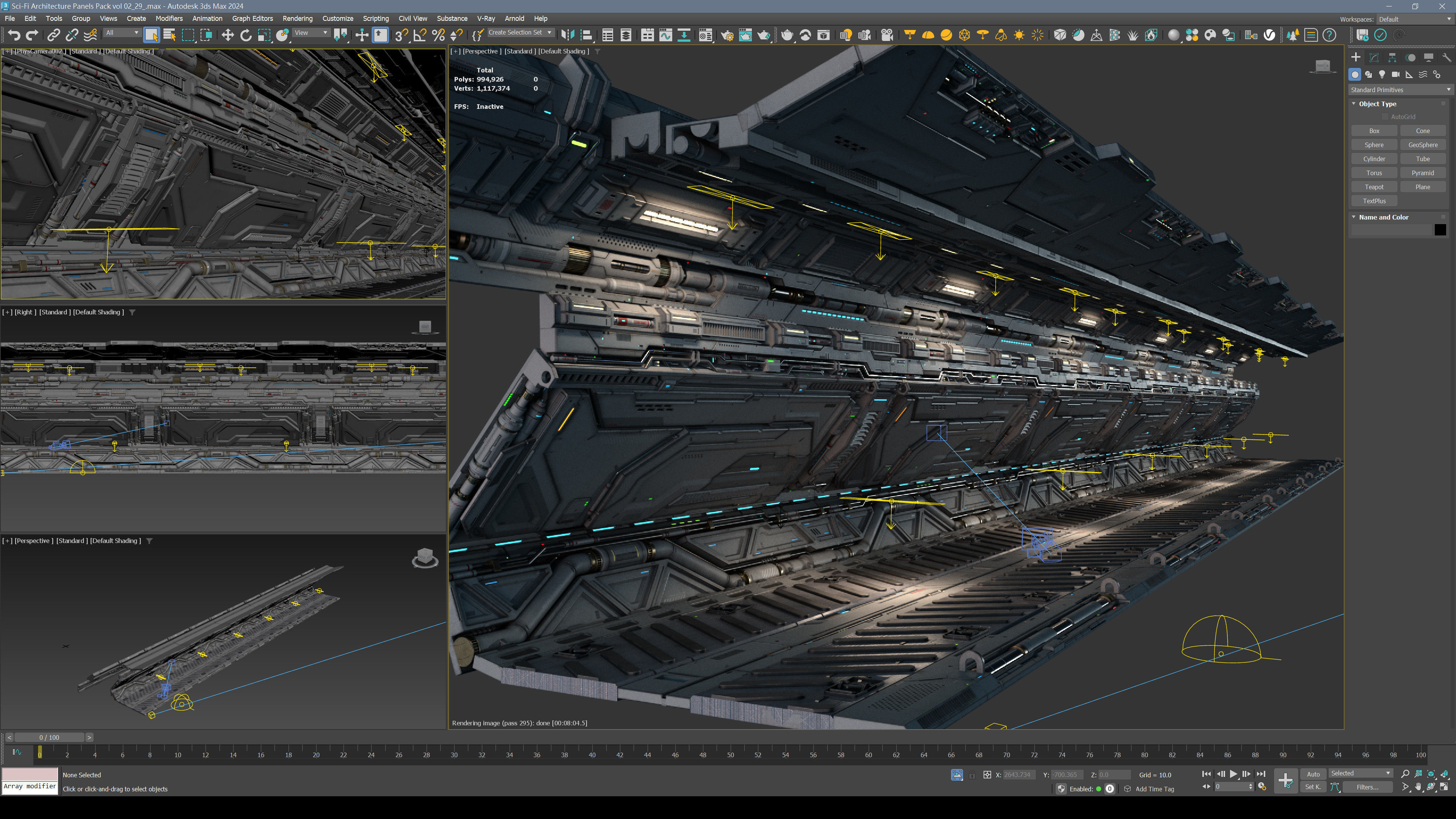 Sci-Fi Architecture Panels Kit Vol 02 Walls-PBR Low-poly 3D model_25