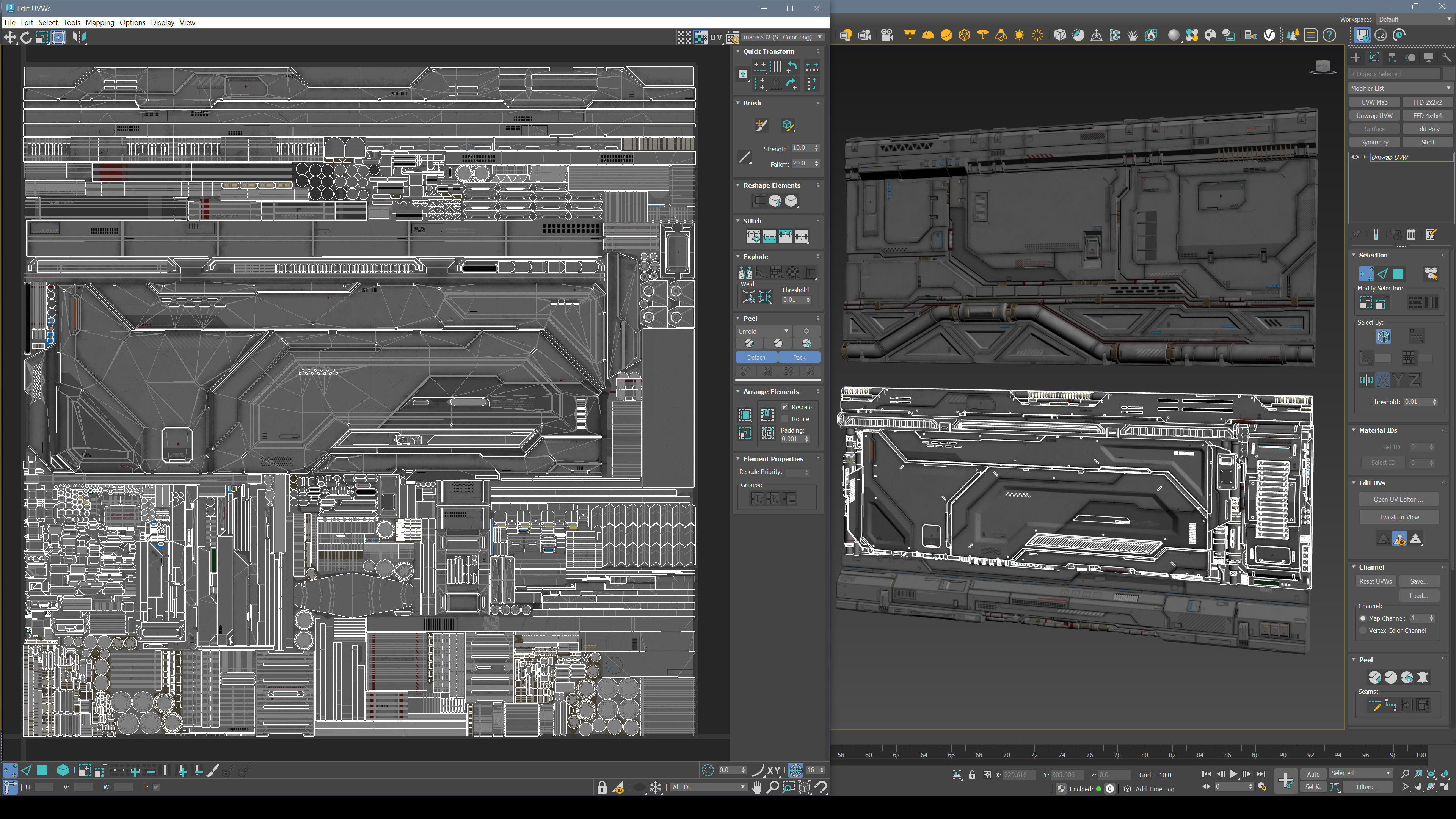 Sci-Fi Architecture Panels Kit Vol 02 Walls-PBR Low-poly 3D model_21