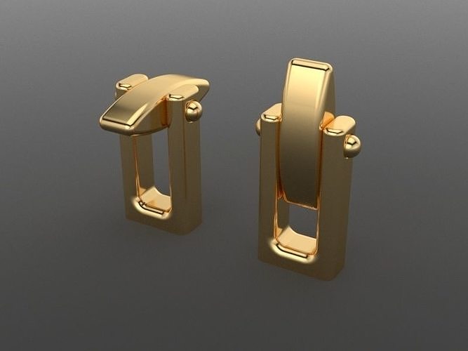 Cufflink Attachment SQ 3D print model