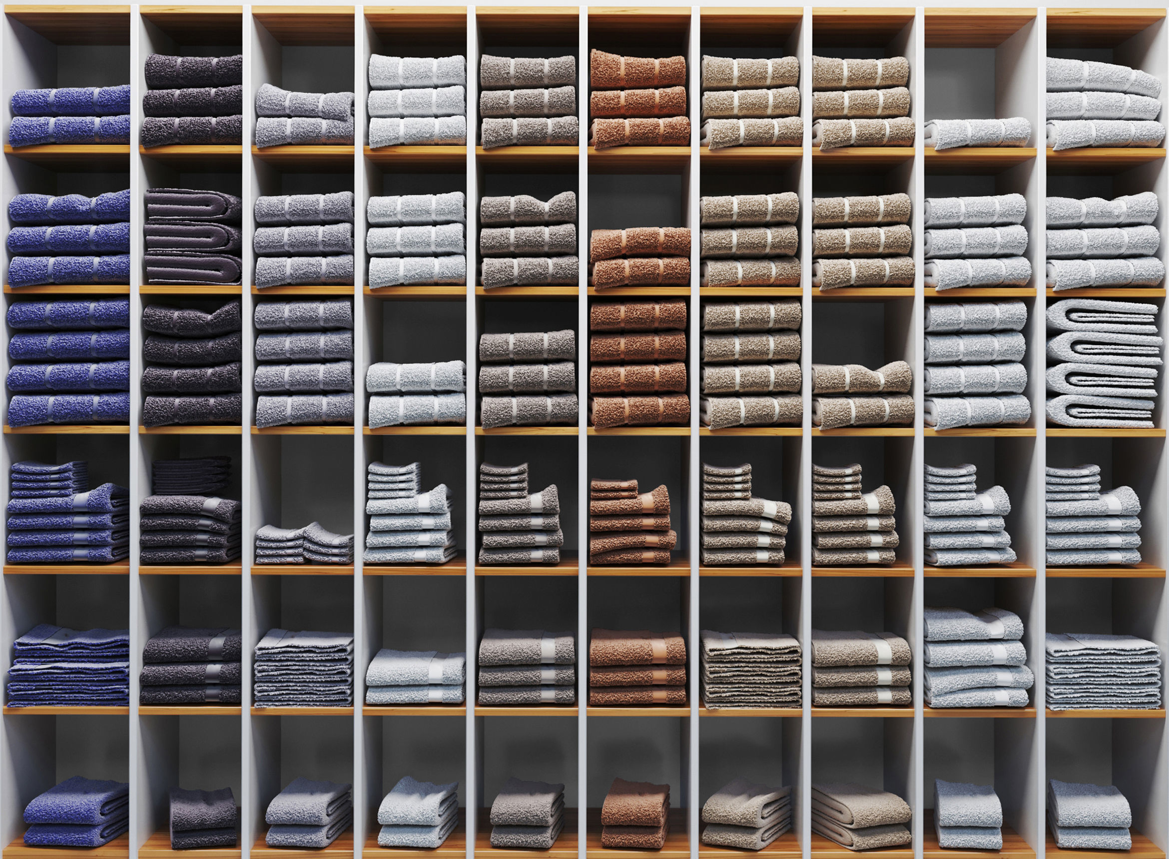 Showcase with bathroom set Towels 3D model_2