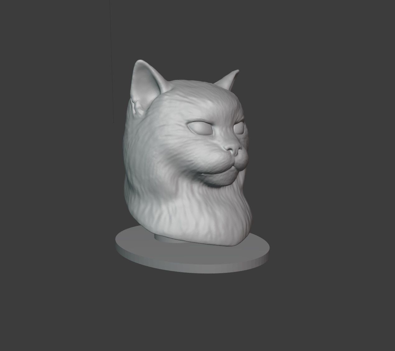 Cat Head 3D print model_4