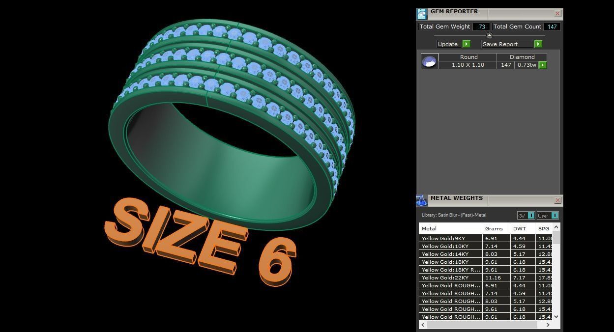 Triple Stack Diamond Infinity Band Mix Size 3D print model_11