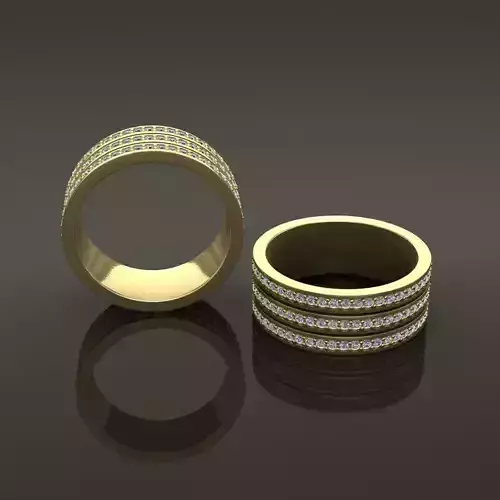 Triple Stack Diamond Infinity Band Mix Size