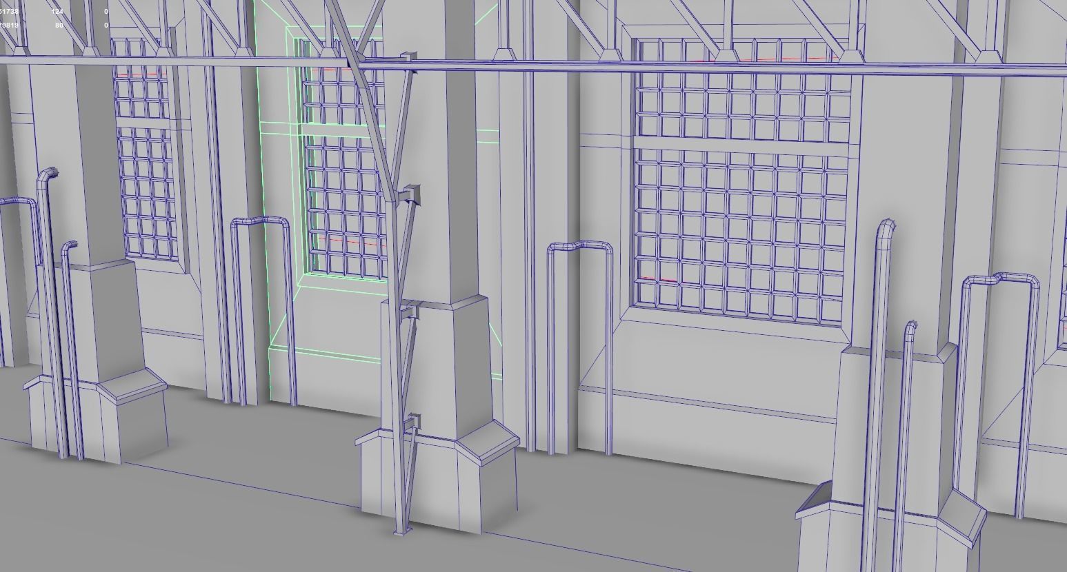 Churchgate Railway Station - Bombay 3D model_11