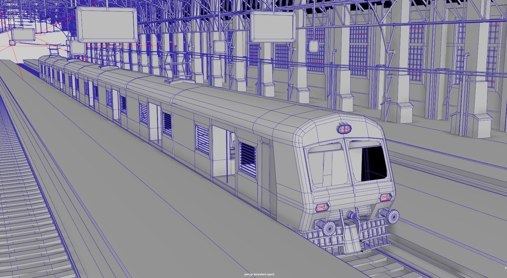 Churchgate Railway Station - Bombay 3D model_7