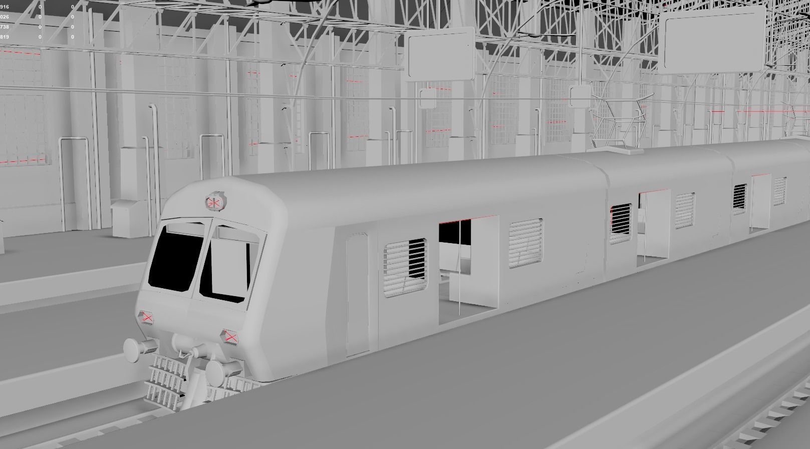 Churchgate Railway Station - Bombay 3D model_8