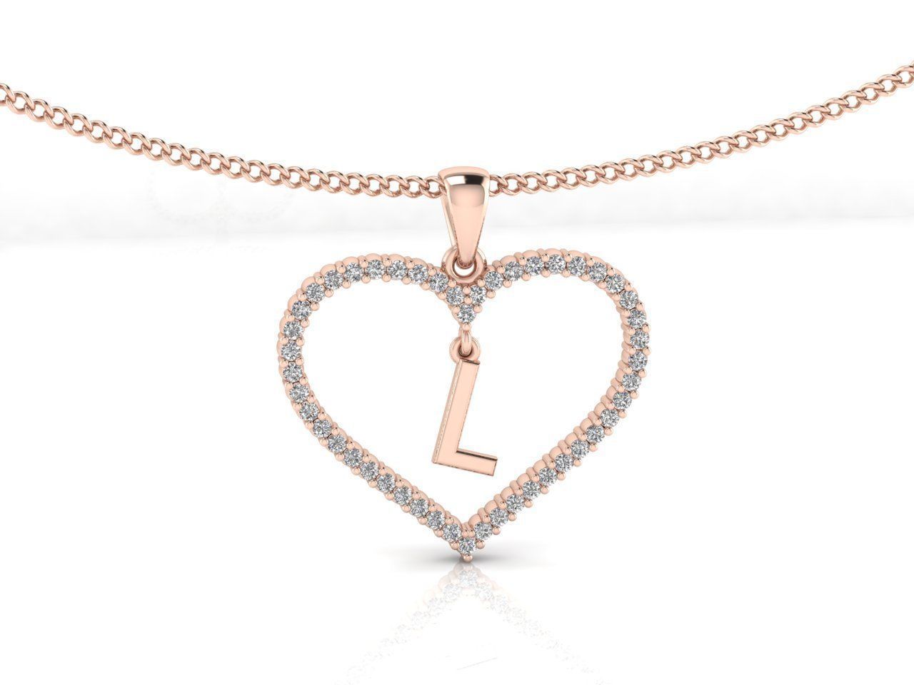 Heart Alphabet L 3D print model_1