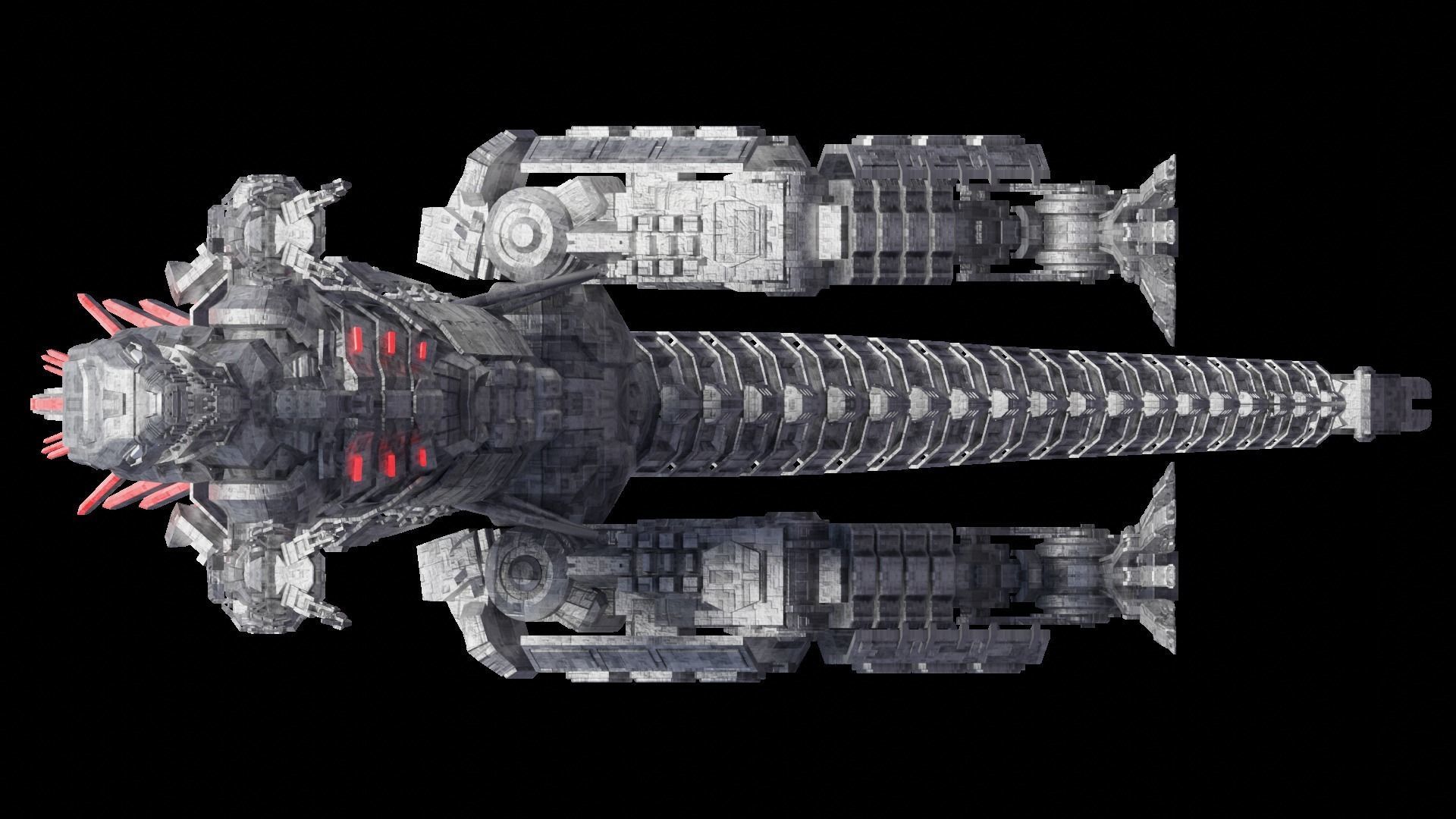 Mechagodzilla armored dinosaur 3D model_6