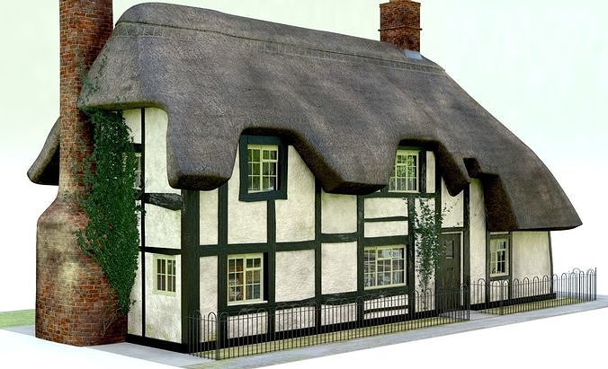 Thatched Tudor Cottage 3D model