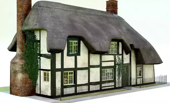 Thatched Tudor Cottage 3D model