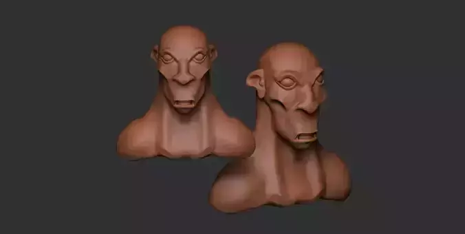 cartoon head sculpt