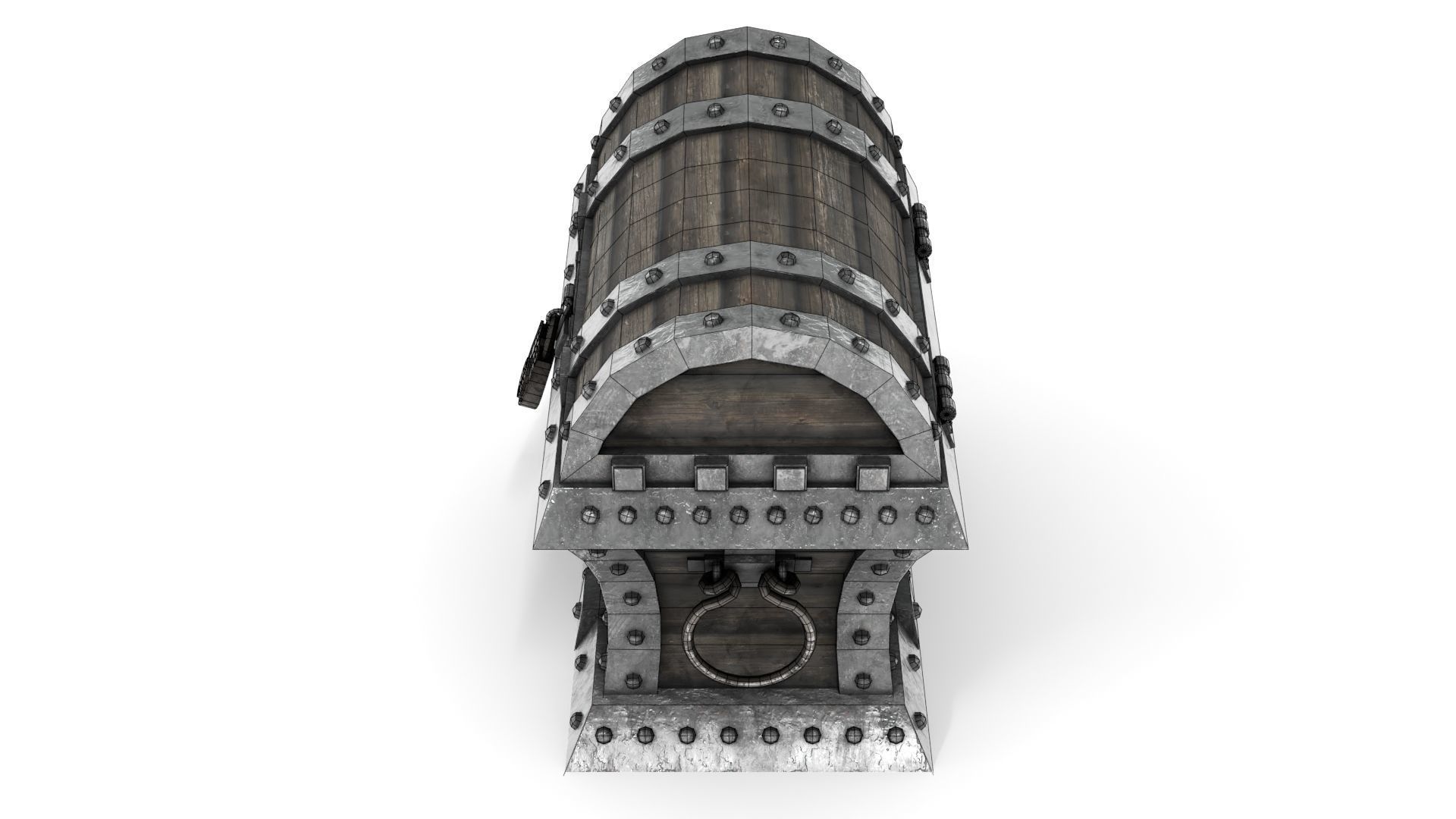 Old Pirate Chest Low-poly 3D model_17