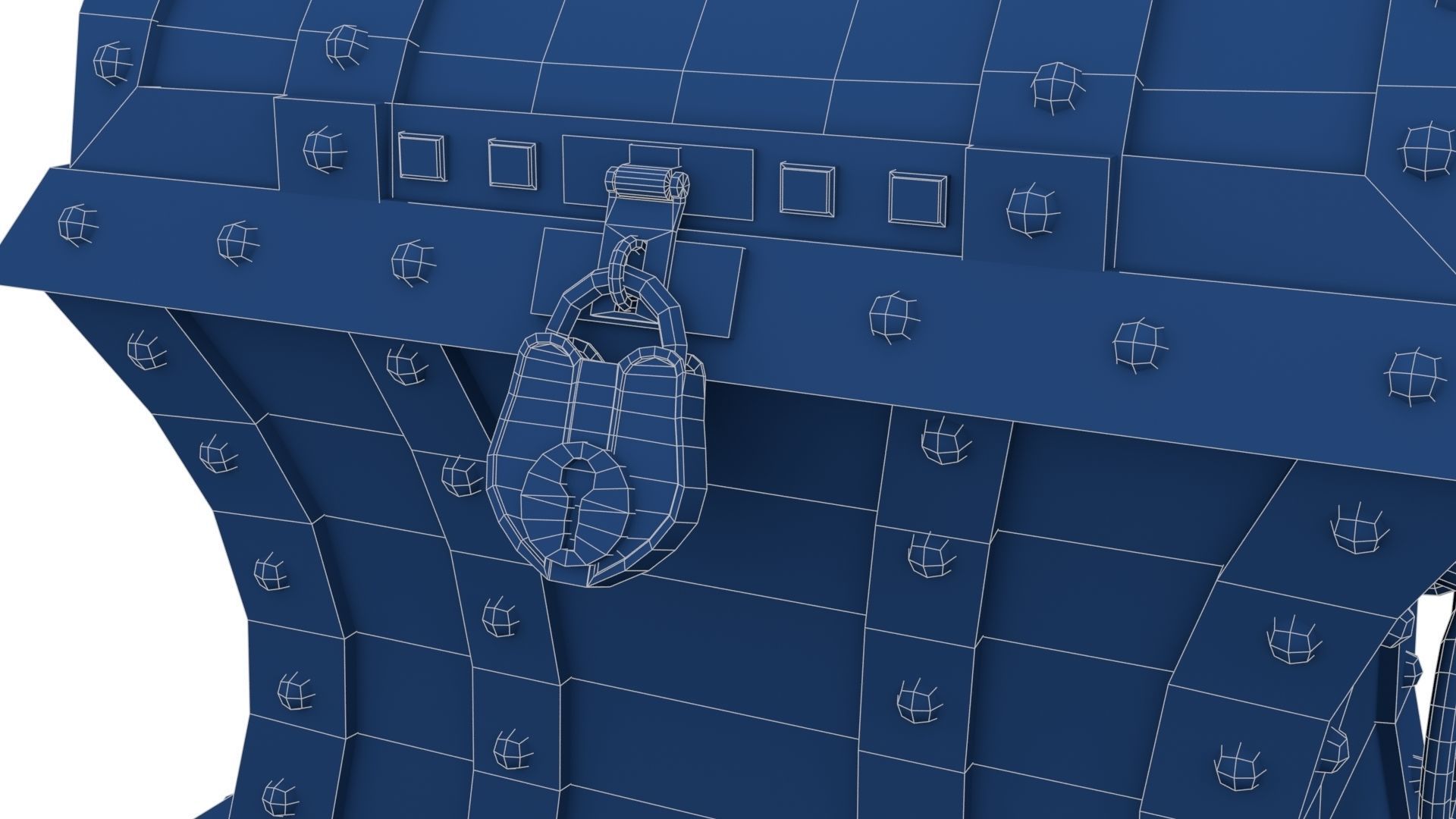 Old Pirate Chest Low-poly 3D model_28