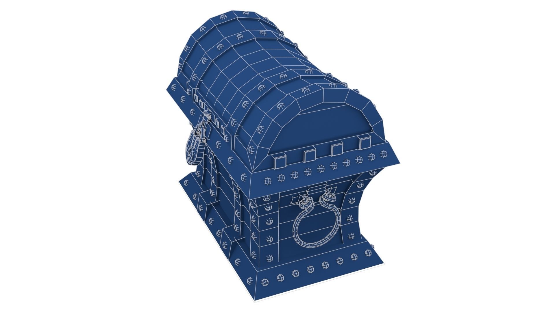Old Pirate Chest Low-poly 3D model_25