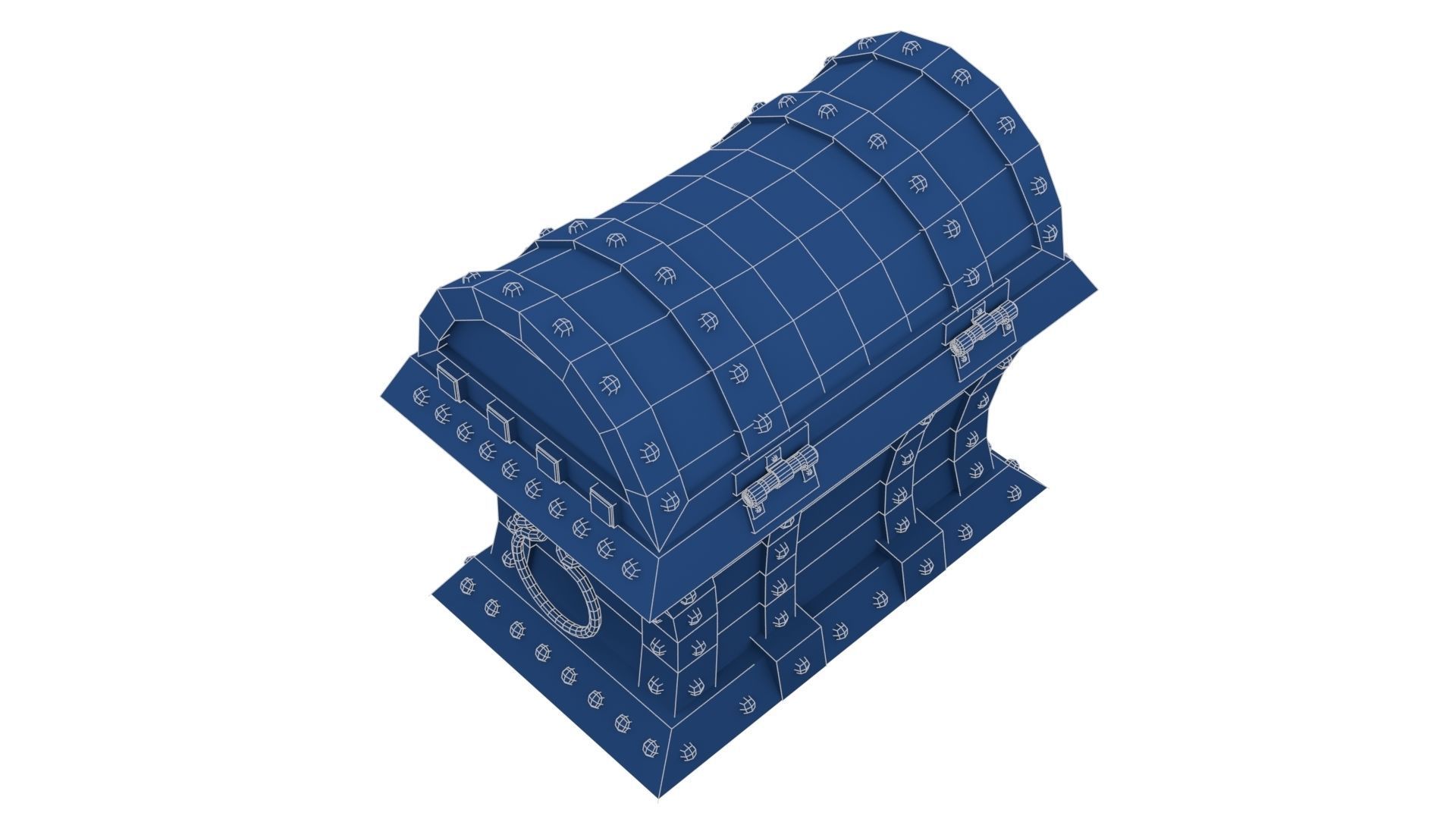 Old Pirate Chest Low-poly 3D model_23