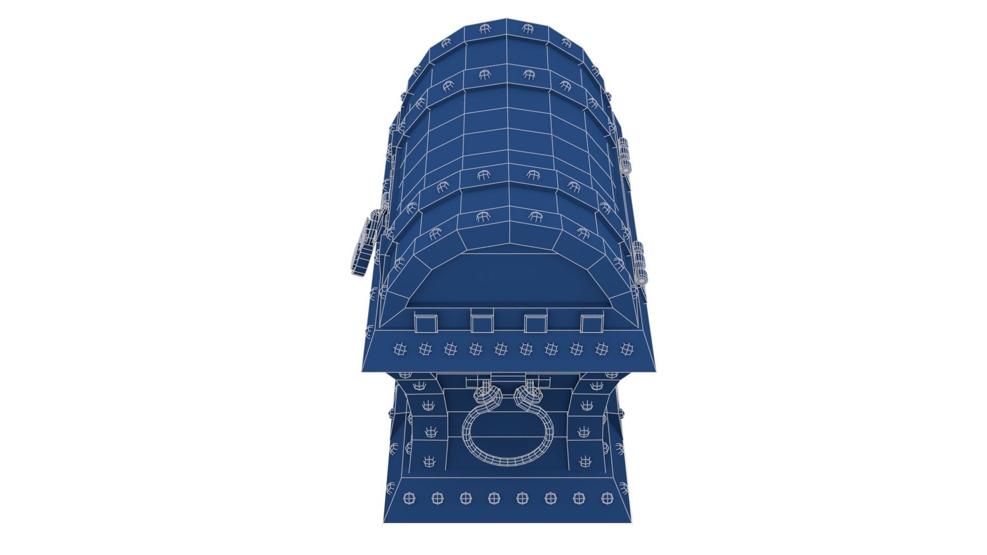 Old Pirate Chest Low-poly 3D model_27