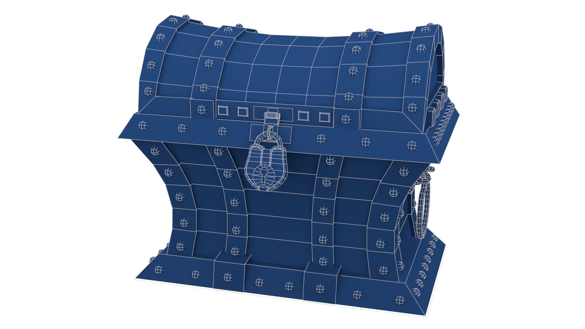 Old Pirate Chest Low-poly 3D model_26